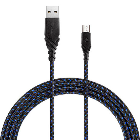 Кабель EnergEA NyloGlitz micro-USB — USB-A (2.0) 1.5 м синий