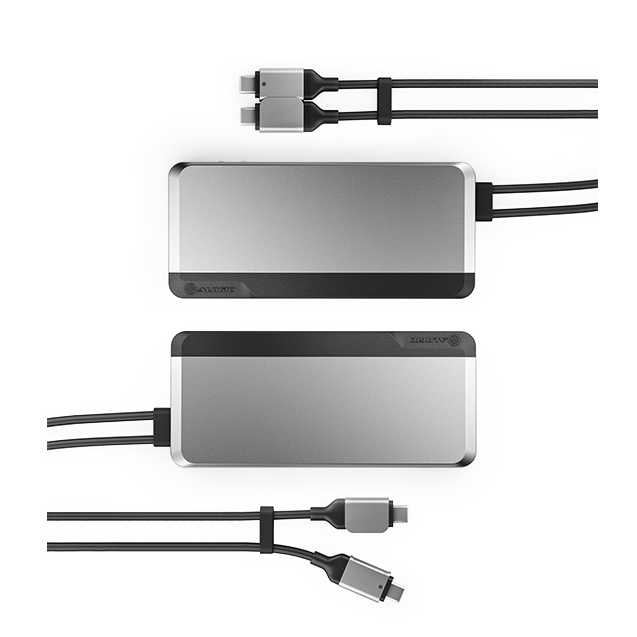 Мульти хаб ALOGIC USB-C Super Dock - 10-in-1 with Dual Display 4K 60Hz Support серый космос