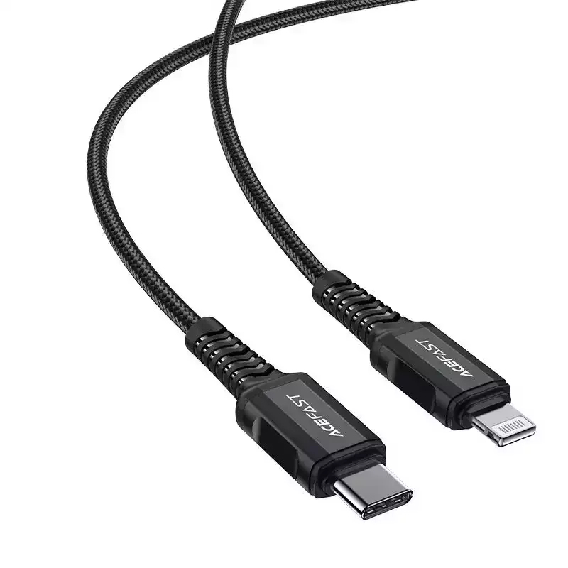 Кабель Acefast C4-01 USB-C to Lightning Charging Data Cable (1,8 метров) чёрный (AF-C4-01-BK)