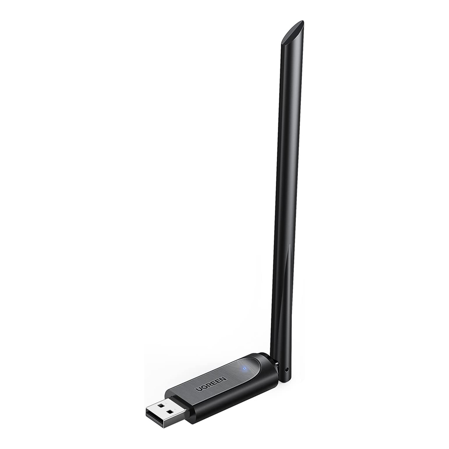 Адаптер двухдиапазонный UGREEN CM496 (90339) AC650 High-Gain Dual Band Wireless USB Adapter чёрный