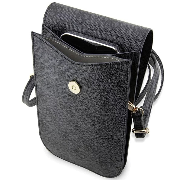 Сумка Guess 4G Printed Stripes для смартфонов чёрная (GUWBP4RPSK)
