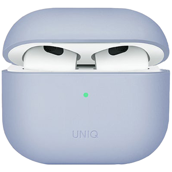 Чехол Uniq Lino Liquid Silicone Case для AirPods 3 голубой (Arctic Blue)