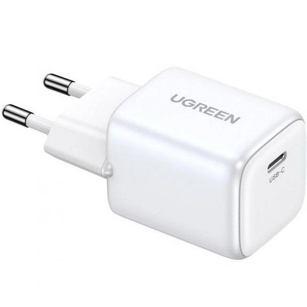 Сетевое зарядное устройство UGREEN CD319 (15326) Nexode Mini USB-C 30W PD GaN Fast Charger белое