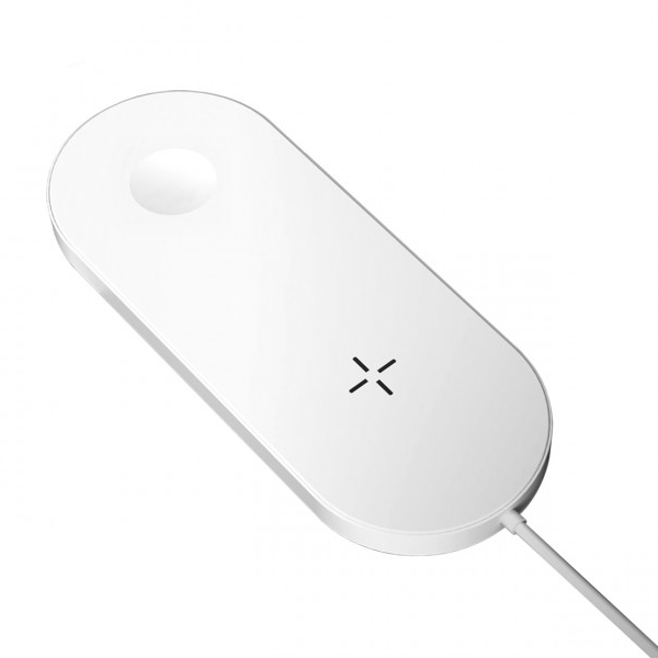 Беспроводное зарядное устройство Devia 2-in-1 Wireless Charger для iPhone/ Apple Watch/ Airpods белое