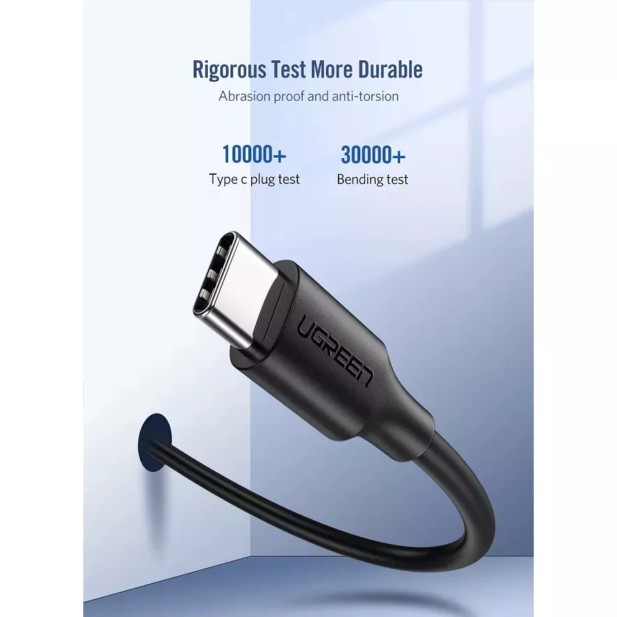 Кабель Ugreen US286 Type-C to Type-C Cable (0,5 метра) чёрный (50996)