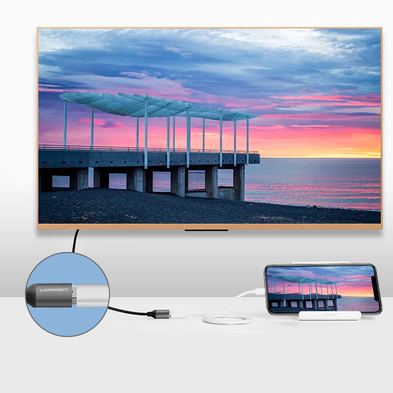 Адаптер UGREEN CM151 (50291) USB to HDMI (1,5 метра) Digital AV Adapter серый
