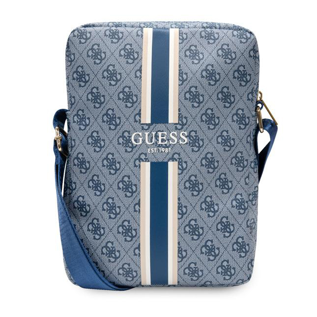 Сумка Guess PU 4G Printed Stripes для планшетов 10" синяя (GUTB10P4RPSB)