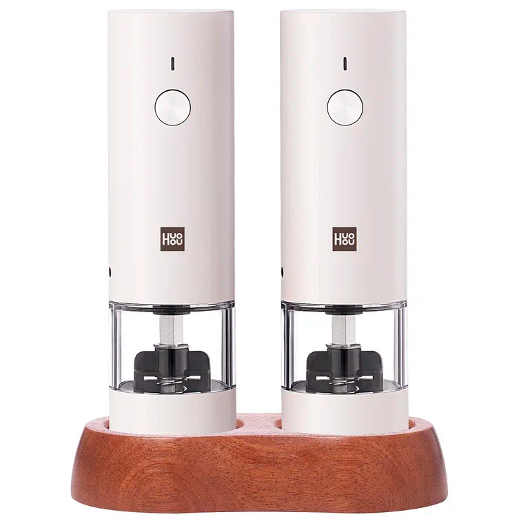 Набор из двух мини электрических мельниц для специй HuoHou Electric Mini Grinder Rechargable белый