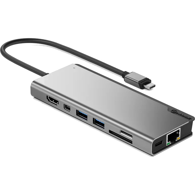 Адаптер Alogic Ultra Series USB-C Dock plus Gen 2 PD 100W серый космос