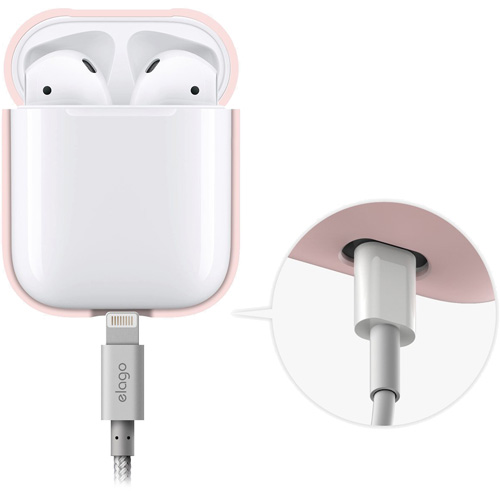 Чехол Elago Silicone Case для AirPods розовый