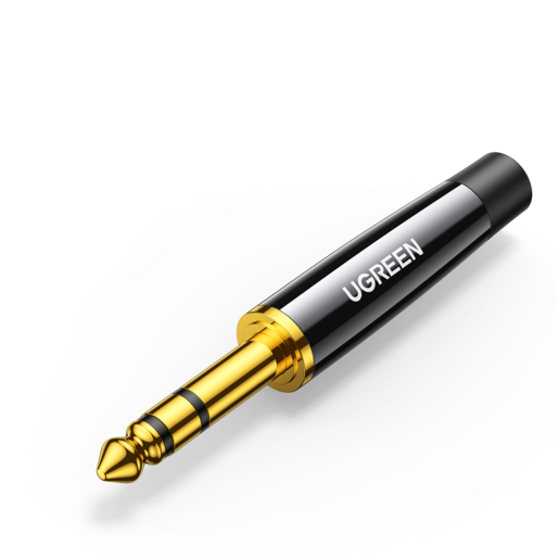 Коннектор Ugreen AV201 (60379) 6.35mm Welded Connector 3-полюсный (4шт.) чёрный
