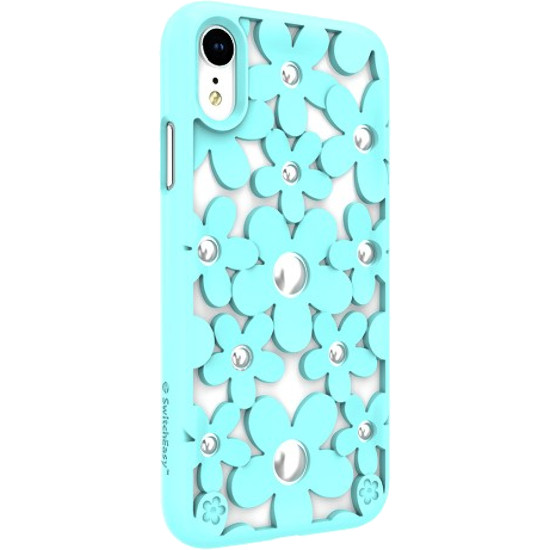 Чехол SwitchEasy Fleur для iPhone XR бирюзовый (Mint)