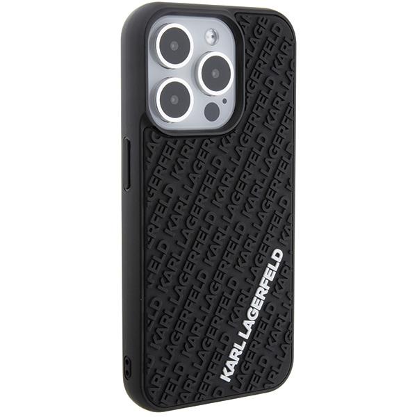 Чехол CG Mobile Lagerfeld 3D Rubber Multi Logo для iPhone 15 Pro чёрный