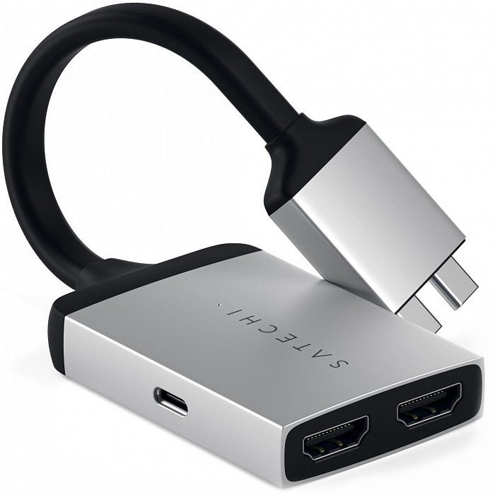 Переходник Satechi Type-C Dual HDMI Adapter (ST-TCDHAS) серебристый