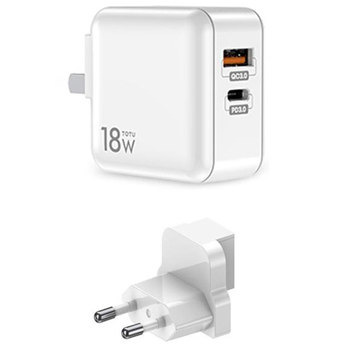 Сетевое зарядное устройство TOTU Sharp Kit 18W белое (HTY-0902000)