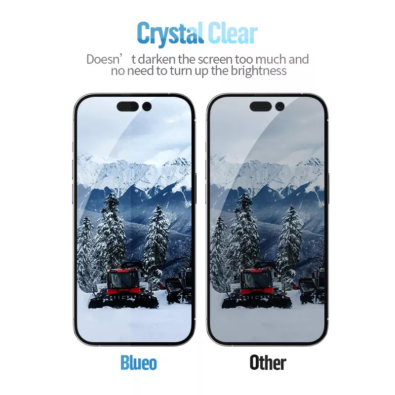 Защитное стекло BlueO Privacy Anti-peep для iPhone 15 Pro Black (приватное)