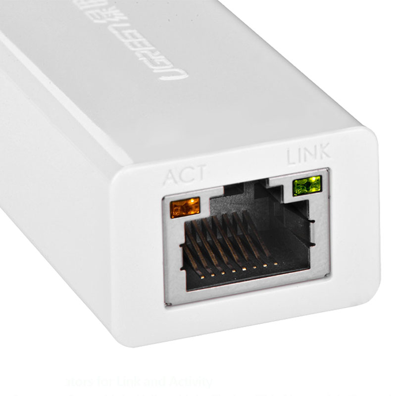 Переходник Ugreen CR111 (20255) USB 3.0 Gigabit Ethernet Adapter белый
