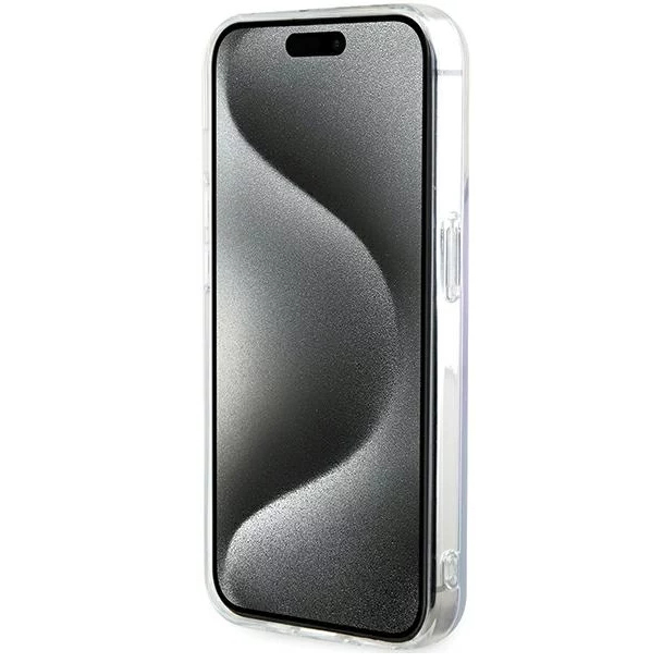 Чехол CG Mobile Guess IML Iridescent MagSafe для iPhone 15 Pro фиолетовый градиент