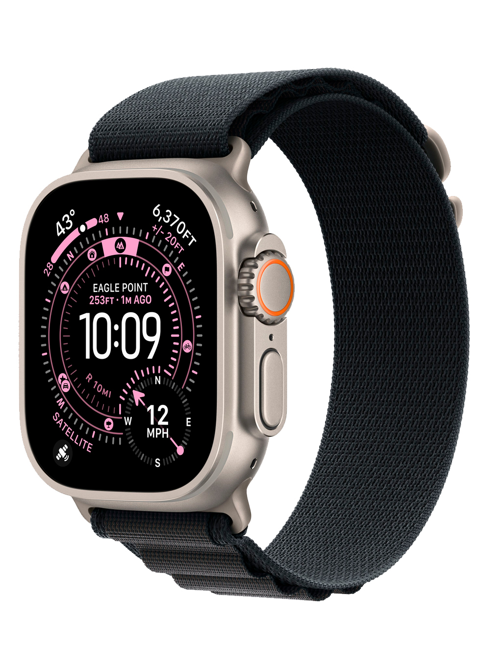 Часы Apple Watch Ultra 3 Natural 49 мм Alpine Loop черный ремешок