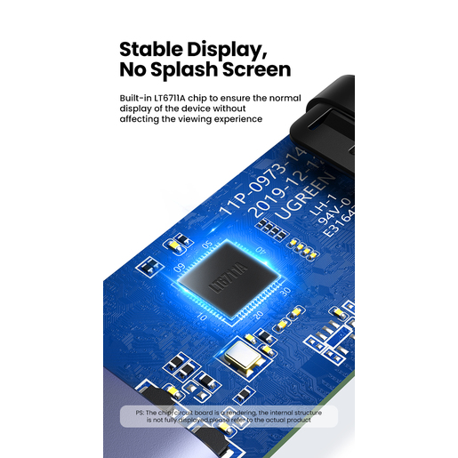 Конвертер Ugreen CM323 (70693) HDMI to USB-C Converter серый