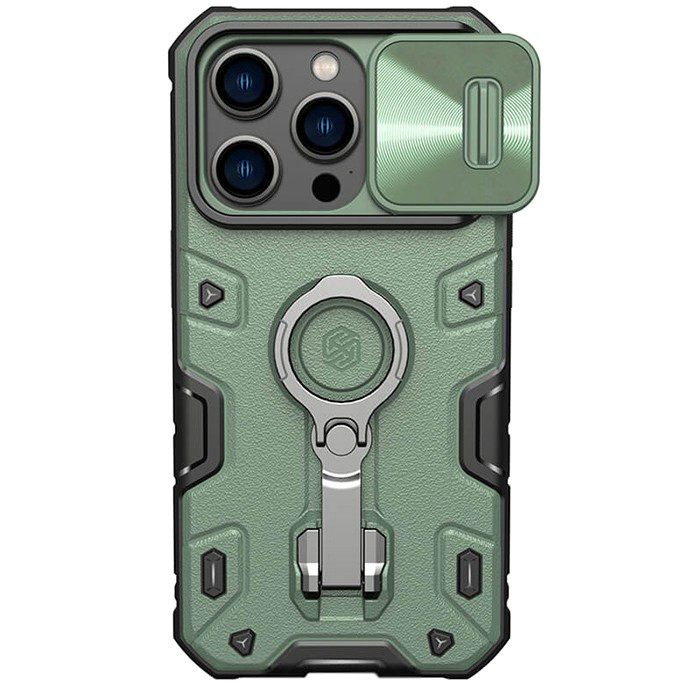 Чехол Nillkin CamShield Armor Pro Magnetic для iPhone 14 Pro Max зелёный