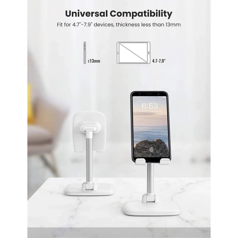 Держатель UGREEN LP287 Adjustable Desk Phone Holder для смартфонов белый (80192)