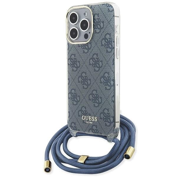 Чехол CG Mobile Guess 4G Printed Crossbody для iPhone 15 Pro Max синий
