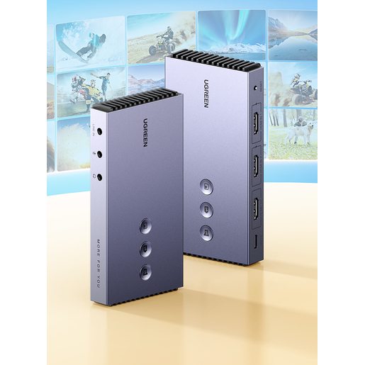 Карта видеозахвата UGREEN CM541 (80688) Dual HDMI Video Capture Device серая