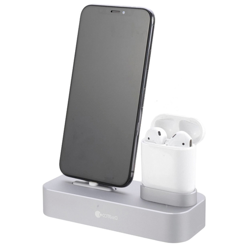 Док-станция COTEetCI Base22 (CS7205-TS) для iPhone / AirPods серебристая