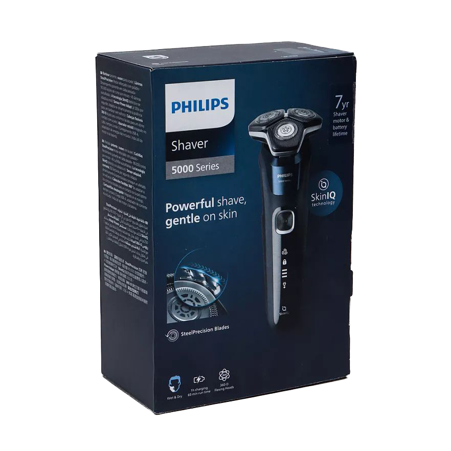 Элетробритва Philips Wet & Dry Electric Shaver S5885/10 полуночно-синяя/черная