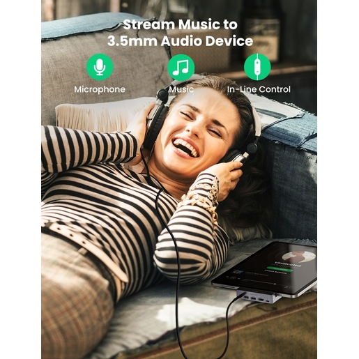 Хаб Ugreen CM317 (70688) USB-C (2шт USB-A, HDMI, Type-C PD, 3.55mm) для iPad Pro серый