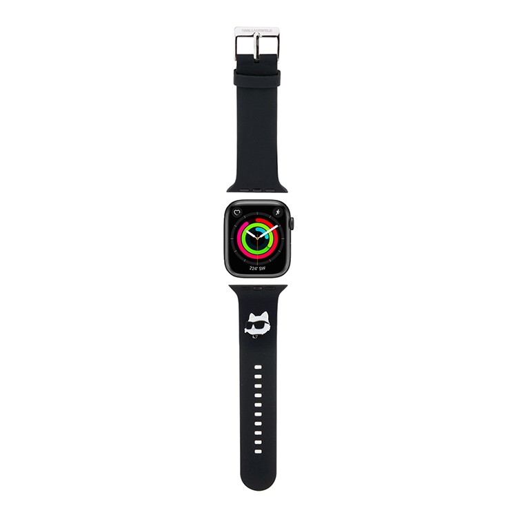 Ремешок CG Mobile Lagerfeld 3D Rubber NFT Choupette Head для Apple Watch 38/40/41 мм чёрный