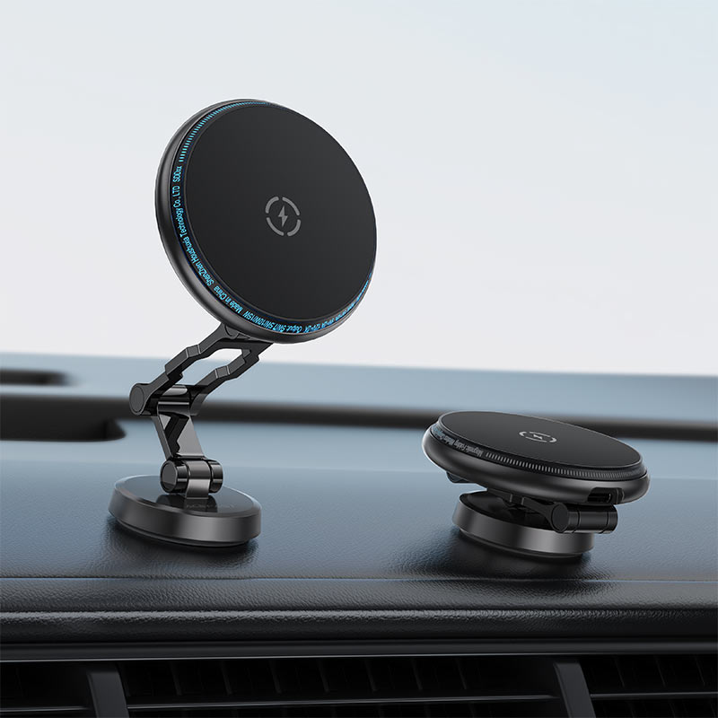 Автодержатель с функцией беспроводной зарядки Acefast D30 Wireless Charger Magnetic Car Holder (AF-D30-BK)