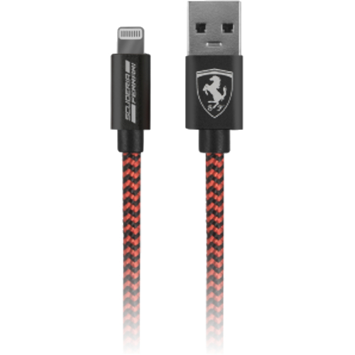 Кабель Ferrari Nylon Lightning MFI (1,5 метра) красный