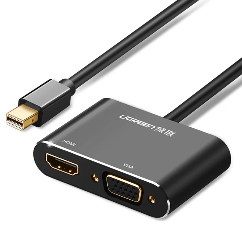 UGREEN MD115 (20422) Mini DisplayPort - HDMI to VGA Converter (4K) чёрный