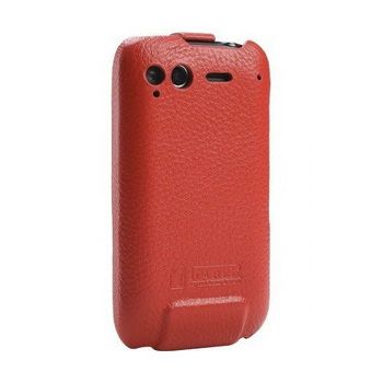 Кожаный чехол iCarer для HTC Desire S Красный