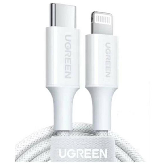 Кабель Ugreen US532 Lightning to USB-C PD Charging Cable (1 метр) белый (90447)