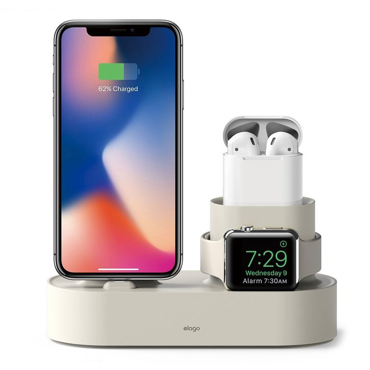 Док-станция Elago Charging Hub 3 in 1 для iPhone / Apple Watch / AirPods белая (Classic White)