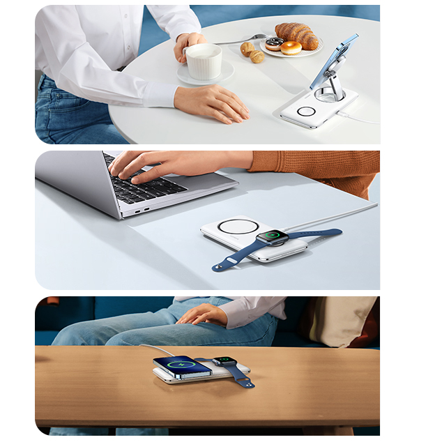 Беспроводное зарядное устройство Ugreen CD257 2-in-1 Wireless Charger for Apple Watch and iPhone белое (40119)