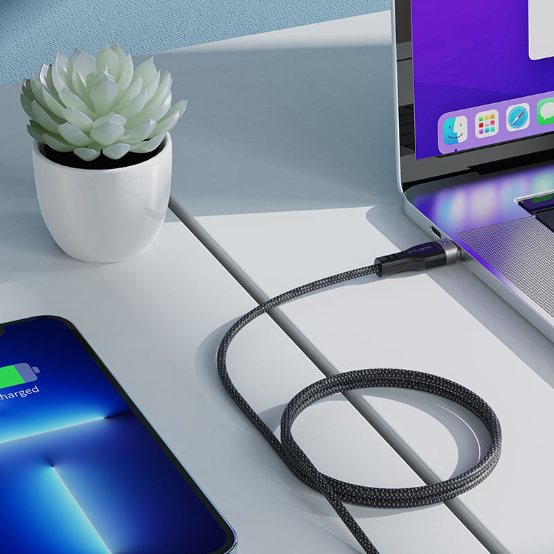 Кабель Acefast магнитный USB-C - USB-C черный (1,2 метра) (C11-03) 