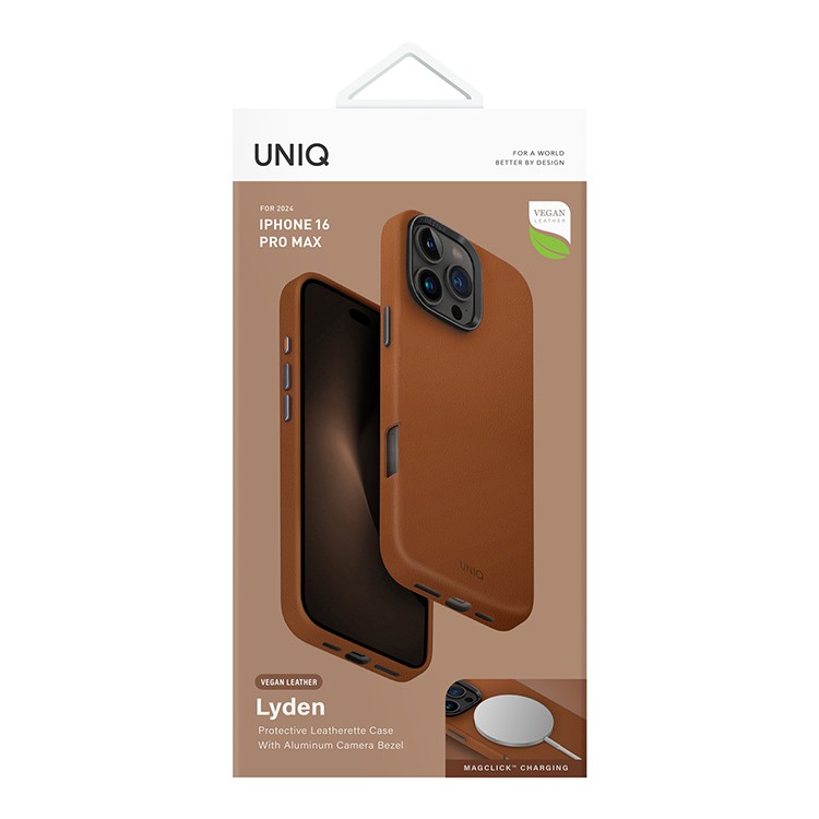 Чехол Uniq Lyden (MagSafe) для iPhone 16 Pro Max коричневый 