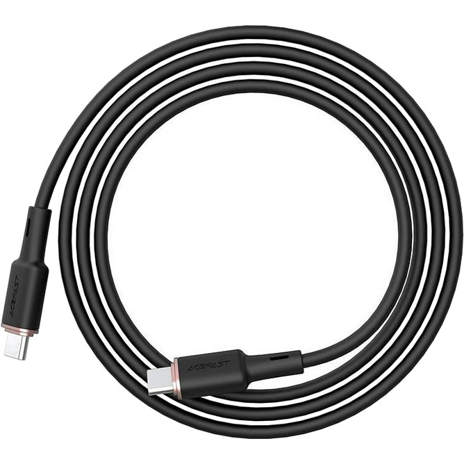 Кабель ACEFAST C2-03 USB-C to USB-C zinc alloy silicone charging data cable (1,2 метра) чёрный