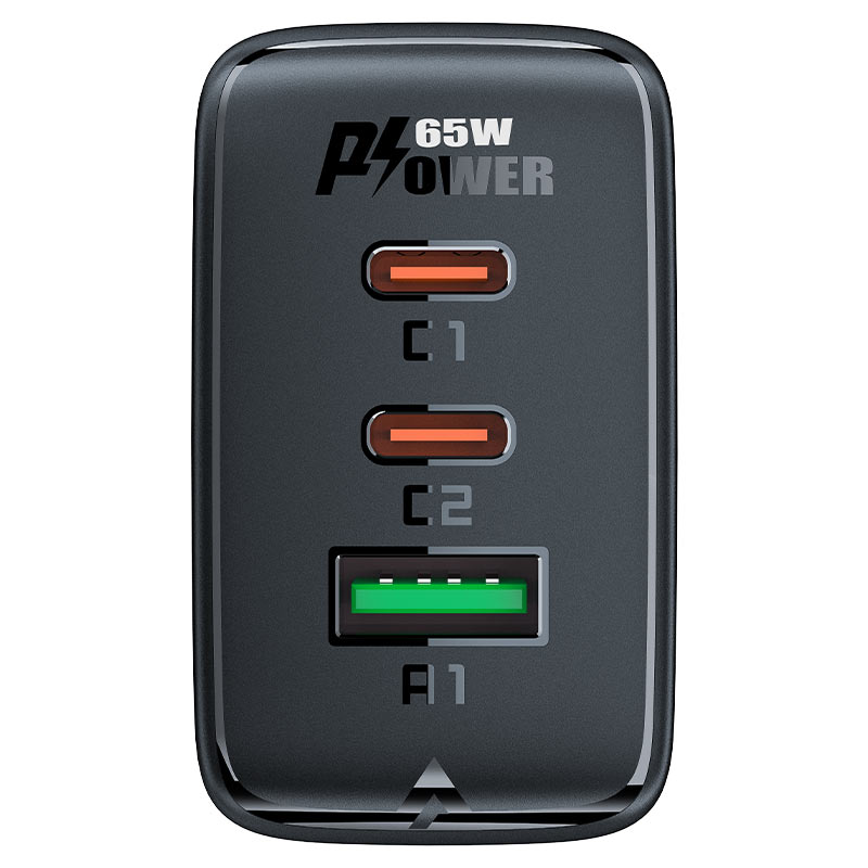 Сетевое зарядное устройство ACEFAST A41 PD65W GaN (2xUSB-C + USB-A) Fast Charge Wall Charger белое (EU)