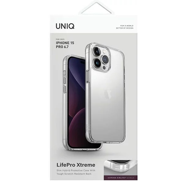 Чехол Uniq Lifepro Xtreme для iPhone 15 Pro Max прозрачный (Clear)