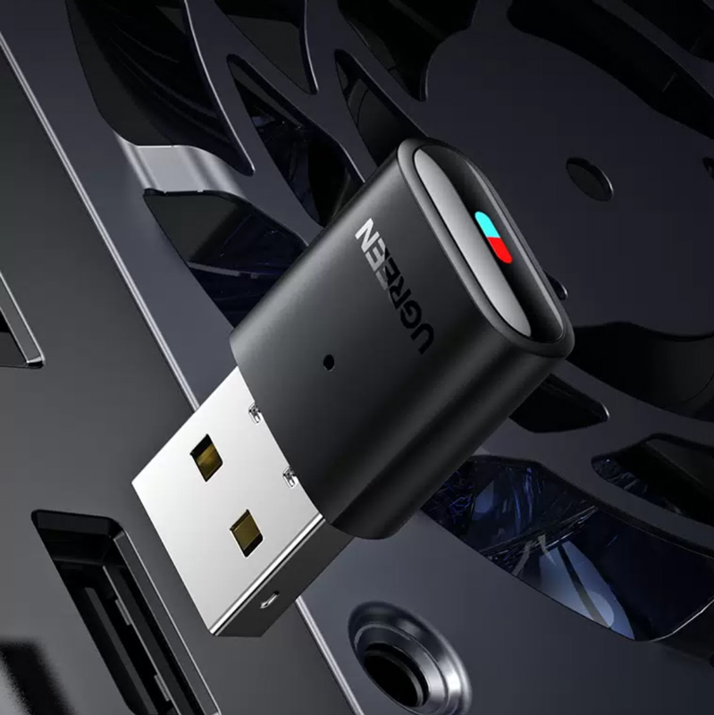 Аудиоадаптер UGREEN CM408 (10928) USB2.0 Bluetooth Transmitter 5.0 для PS 5, PS 5 Pro, PS4 Pro, Nintendo Switch