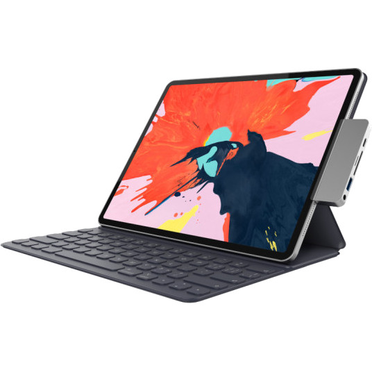 USB-хаб HyperDrive 6-in-1 USB-C Hub для iPad Pro серебристый (HD319-SILVER) без переходника