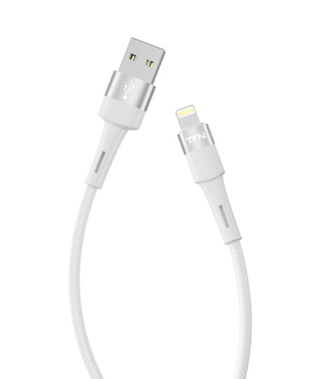 Кабель TFN 8pin Envy (Lightning-USB) нейлон (1,2 метра) белый (white)