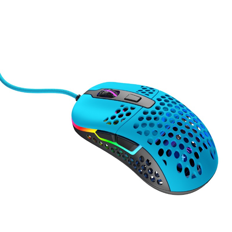 Игровая мышь Xtrfy M42 c RGB подсветкой голубая (Miami Blue)