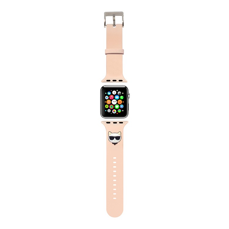 Ремешок CG Mobile Lagerfeld Silicone Choupette Head для Apple Watch 42/44/45 мм розовый