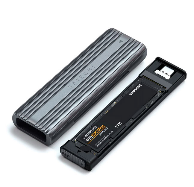 Внешний корпус Satechi USB-C NVME AND SATA SSD ENCLOSURE. Цвет: серый космос